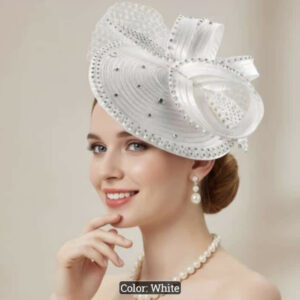 White Fancy Church Hat